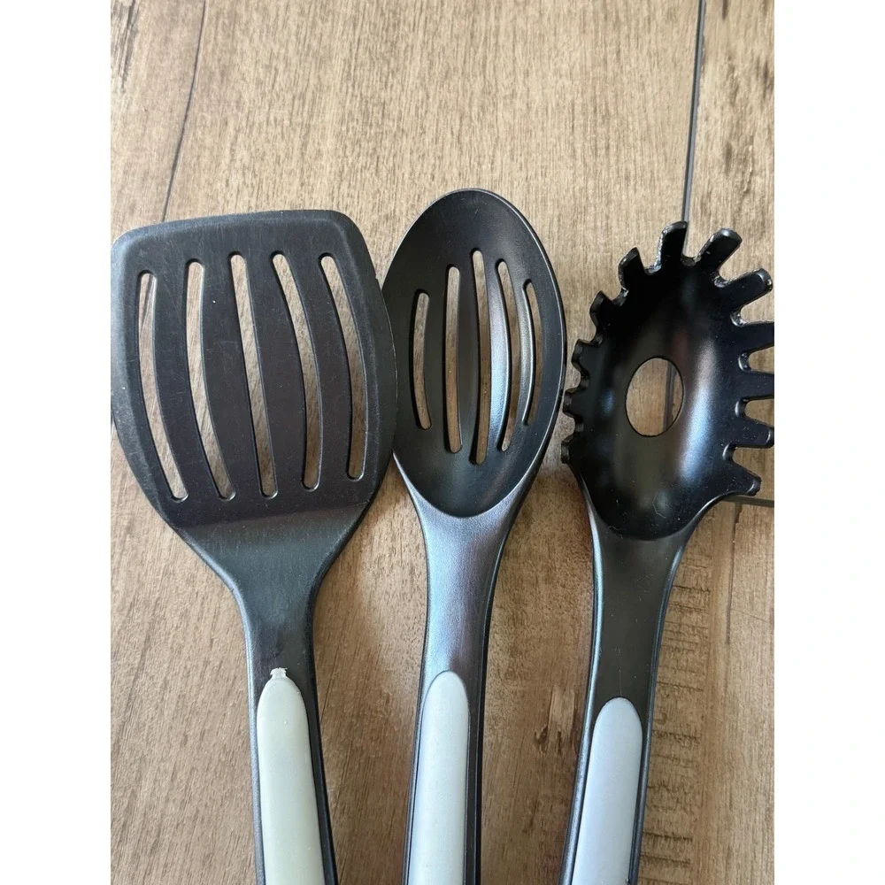 Calphalon Kitchen Utensil Set 3 Piece Slotted Spatula Spoon Pasta Server